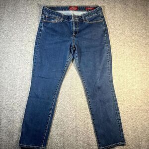 Lucky Brand Womens Leyla Capri Jeans Size 12/31 Stretch Blue Denim (Mes: 32x26)